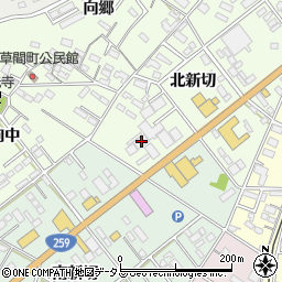 愛知県豊橋市向草間町北新切4周辺の地図