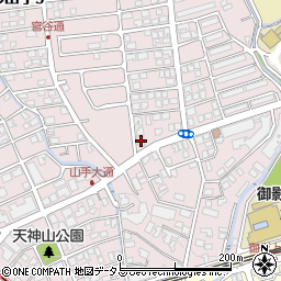 兵庫県神戸市東灘区御影山手4丁目2-12周辺の地図
