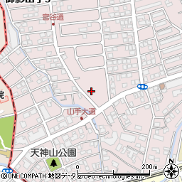 兵庫県神戸市東灘区御影山手4丁目12周辺の地図