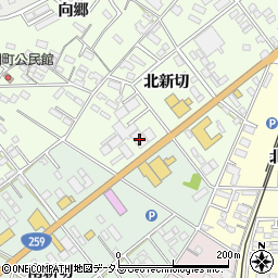 愛知県豊橋市向草間町北新切12周辺の地図