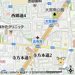 岡本モータープール周辺の地図