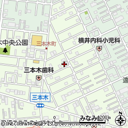 愛知県豊橋市三本木町新三本木周辺の地図