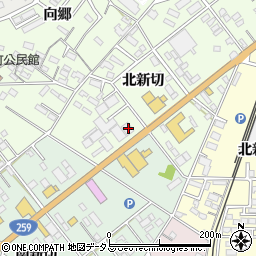 愛知県豊橋市向草間町北新切13周辺の地図