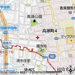 大阪府守口市高瀬町4丁目周辺の地図