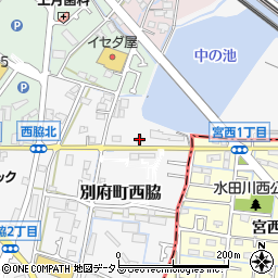 兵庫県加古川市別府町西脇107周辺の地図