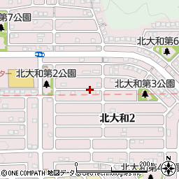 奈良県生駒市北大和周辺の地図