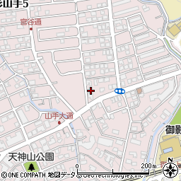 兵庫県神戸市東灘区御影山手4丁目2-13周辺の地図