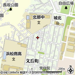 静岡県浜松市中央区文丘町周辺の地図