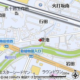 愛知県豊橋市大岩町菅池7周辺の地図