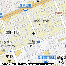 龍華園 深江店周辺の地図