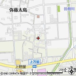 静岡県磐田市上万能418周辺の地図