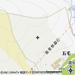 兵庫県神戸市灘区五毛笹原周辺の地図