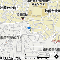神戸鈴蘭台東郵便局 ＡＴＭ周辺の地図