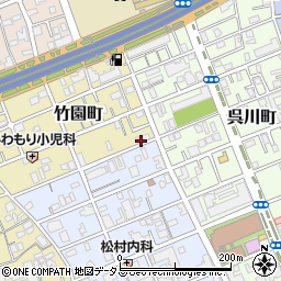 兵庫県芦屋市竹園町5-6周辺の地図