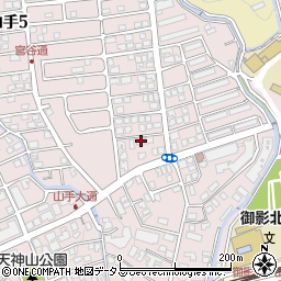 兵庫県神戸市東灘区御影山手4丁目2-20周辺の地図