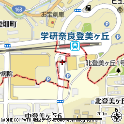 学研奈良登美ヶ丘駅周辺の地図