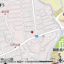 兵庫県神戸市東灘区御影山手4丁目2-22周辺の地図