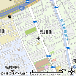 兵庫県芦屋市呉川町周辺の地図