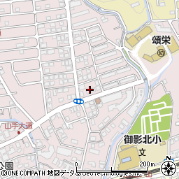 兵庫県神戸市東灘区御影山手4丁目1周辺の地図