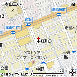 兵庫県神戸市東灘区本庄町3丁目周辺の地図