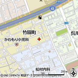 兵庫県芦屋市竹園町5周辺の地図