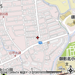 兵庫県神戸市東灘区御影山手4丁目2-25周辺の地図