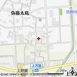静岡県磐田市上万能418-2周辺の地図