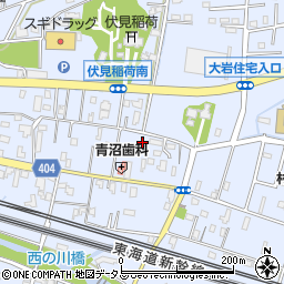 愛知県豊橋市大岩町西郷内88周辺の地図
