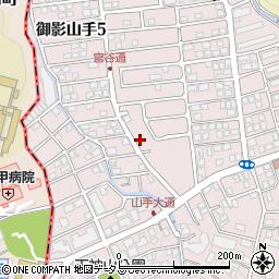 兵庫県神戸市東灘区御影山手4丁目15-5周辺の地図
