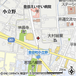 静岡県磐田市小立野158周辺の地図