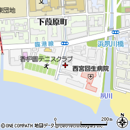 兵庫県西宮市大浜町周辺の地図