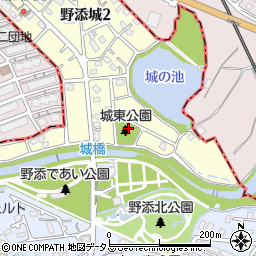 城東公園周辺の地図