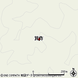 静岡県下田市箕作周辺の地図