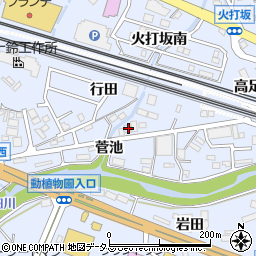 愛知県豊橋市大岩町菅池19周辺の地図