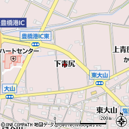 愛知県豊橋市大山町下青尻周辺の地図