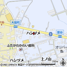 愛知県豊橋市雲谷町ハシヅメ周辺の地図