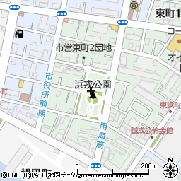 兵庫県西宮市東町周辺の地図