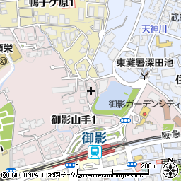 兵庫県神戸市東灘区御影山手1丁目6-12周辺の地図