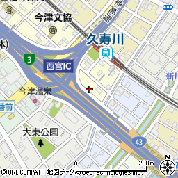 西宮今津郵便局周辺の地図