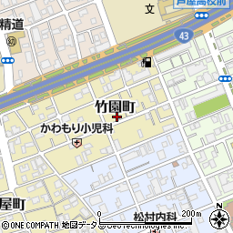 兵庫県芦屋市竹園町4-12周辺の地図