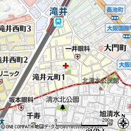 大阪府守口市滝井元町周辺の地図