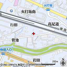 愛知県豊橋市大岩町高足道59周辺の地図