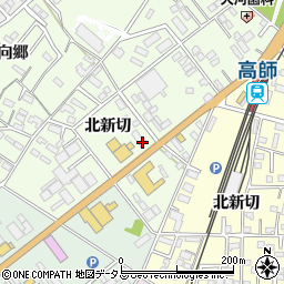 愛知県豊橋市向草間町北新切109周辺の地図