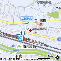 愛知県豊橋市大岩町北元屋敷周辺の地図