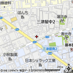 大阪府大阪市淀川区三津屋中2丁目13周辺の地図