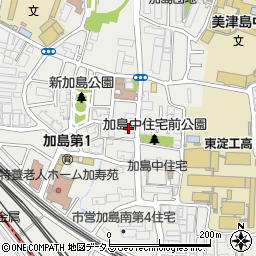 大阪市営加島住宅１１号館周辺の地図