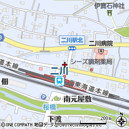 愛知県豊橋市大岩町北元屋敷25周辺の地図