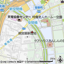 静岡県浜松市中央区安間町785周辺の地図