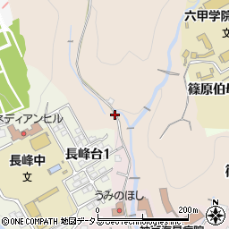 兵庫県神戸市灘区篠原シル谷周辺の地図