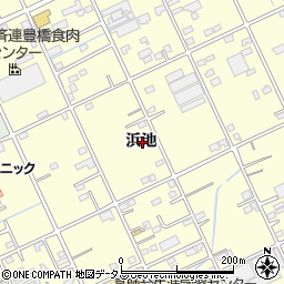 愛知県豊橋市西幸町浜池周辺の地図